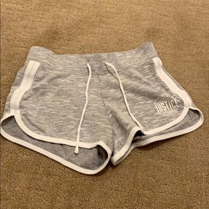 Grey athletic shorts